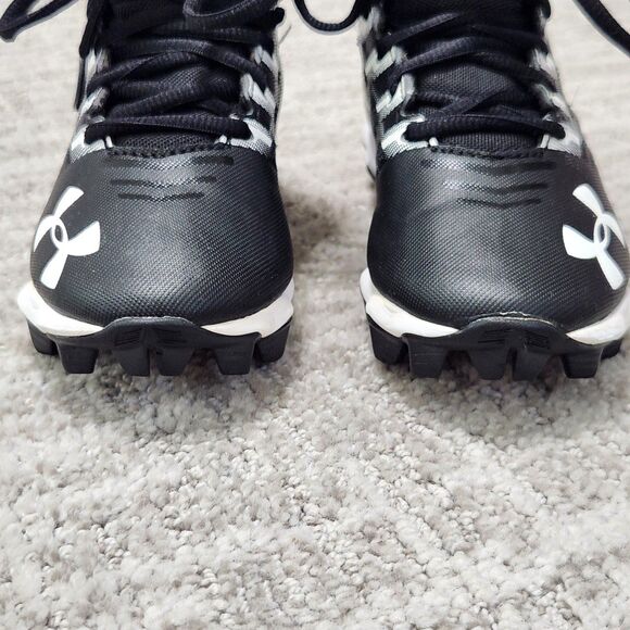 Under Armour Boys Renegade RM Junior Football Cleats black white size 12 child - Picture 3 of 9